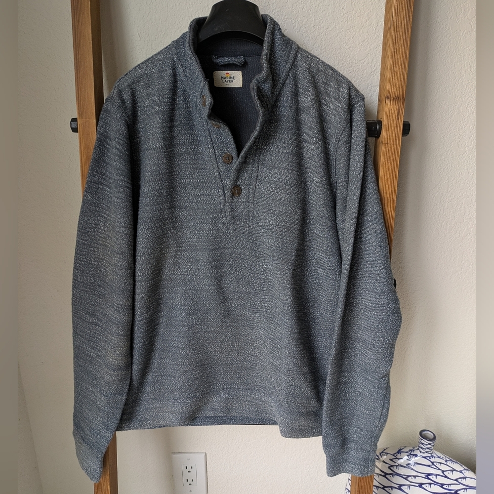 Marine Layer Heathered Gray Sweater